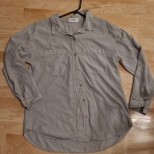 Carly Jean Los Angeles Sage Green Button-Down Shirt